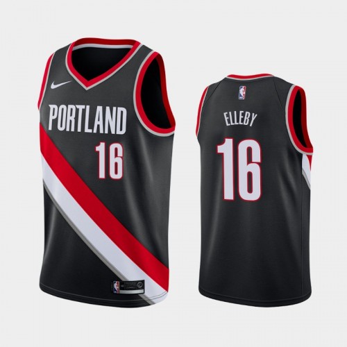 Men's Portland Trail Blazers C.J. Elleby #16 2020-21 Icon Black Jersey