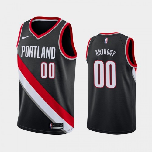 Men's Portland Trail Blazers Carmelo Anthony #00 2020-21 Icon Black Jersey