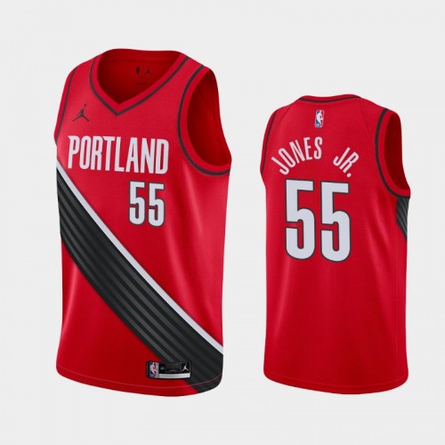 Men's Portland Trail Blazers Derrick Jones Jr. #55 2020-21 Statement Red Jersey
