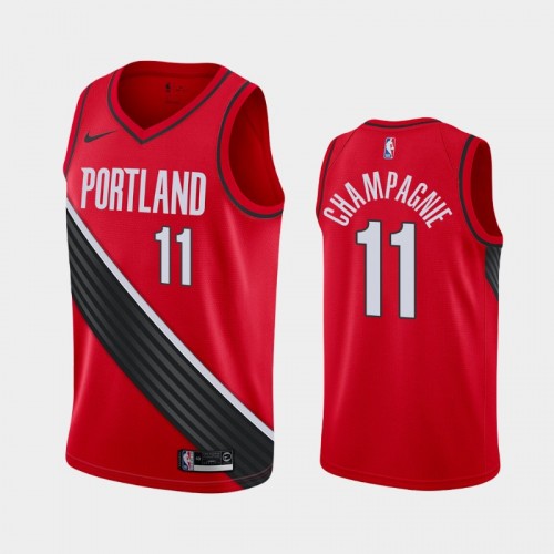 Portland Trail Blazers Justin Champagnie Men #11 Statement Edition 2021 NBA Draft Red Jersey