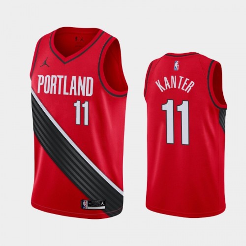 Men's Portland Trail Blazers Enes Kanter #11 2020-21 Statement Red Jersey