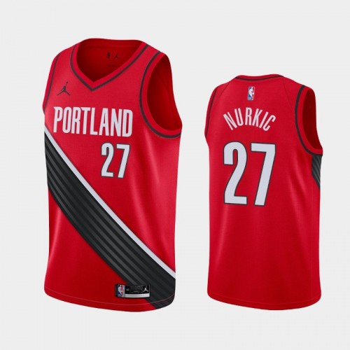 Men's Portland Trail Blazers #27 Jusuf Nurkic 2020-21 Statement Red Jersey