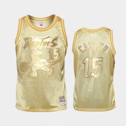 Limited Gold Toronto Raptors #15 Vince Carter Midas SM Jersey