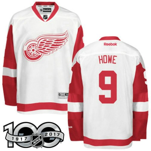 #9 Gordie Howe White 100 Greatest Player Jersey