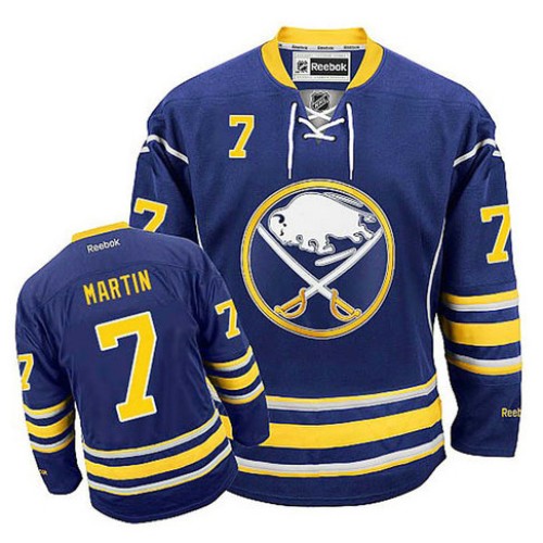 Rick Martin #7 Navy Blue Home Jersey