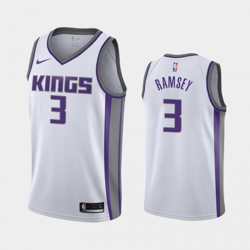 Men's Sacramento Kings Jahmi'us Ramsey #3 Association 2020 NBA Draft White Jersey