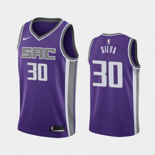 Men's Sacramento Kings Chris Silva #30 2021 Icon Purple Jersey