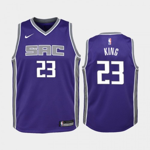 Sacramento Kings Louis King Youth #23 Icon Edition 2021 Las Vegas MVP Purple Jersey