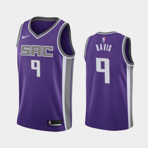 Sacramento Kings Terence Davis Men #9 Icon Edition Purple Jersey