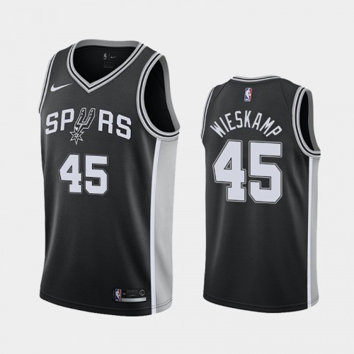 San Antonio Spurs Joe Wieskamp Men #45 Icon Edition 2021 NBA Draft Black Jersey