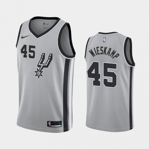 San Antonio Spurs Joe Wieskamp Men #45 Statement Edition 2021 NBA Draft Gray Jersey