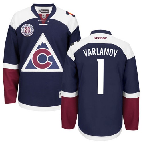 Semyon Varlamov #20 Navy Blue 20th Anniversary Jersey