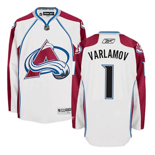 Semyon Varlamov #1 White Away Jersey