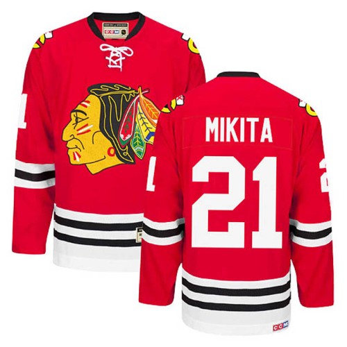 Stan Mikita #21 Red Throwback Jersey