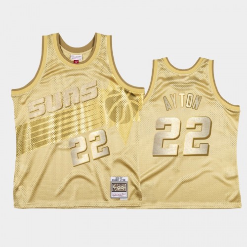 Limited Gold Phoenix Suns #22 Deandre Ayton Midas SM Jersey