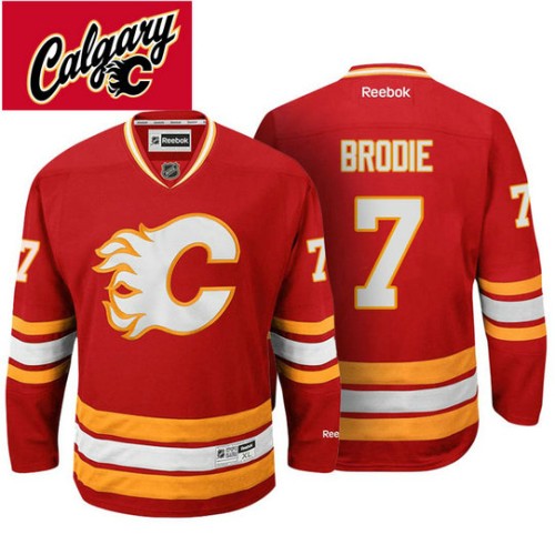 T.J. Brodie #7 Red Throwback Alternate Jersey