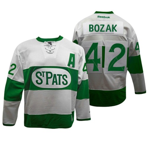 #42 Tyler Bozak White Toronto St. Pats Throwback Jersey