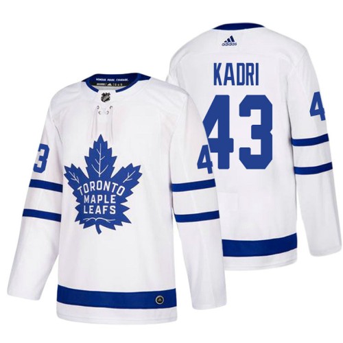 #43 Nazem Kadri White 2017-2018 Away Jersey