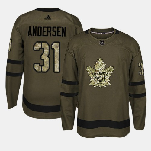 #31 Camo Salute To Service Frederik Andersen Jersey