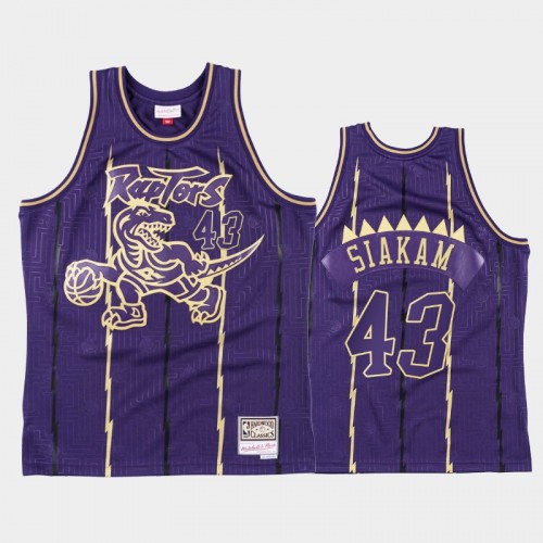 Men's Toronto Raptors #43 Pascal Siakam Gold Purple 2020 Chinese New Year Hardwood Classics Jersey