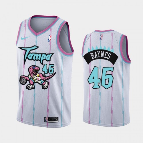 Men's Toronto Raptors Aron Baynes 2021 Tampa City White Jersey