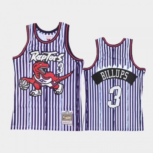 Toronto Raptors #3 Chauncey Billups Striped Purple Jersey