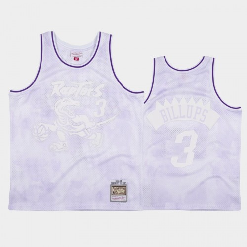 Toronto Raptors #3 Chauncey Billups White 1998-99 Cloudy Skies Jersey - Hardwood Classics