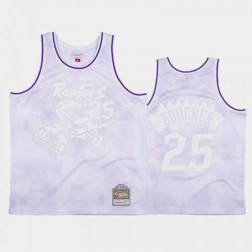 Toronto Raptors #25 Chris Boucher White 1998-99 Cloudy Skies Jersey - Hardwood Classics