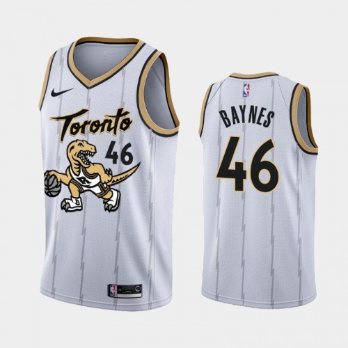 Men's Toronto Raptors Aron Baynes 2021-22 City Edition White Jersey