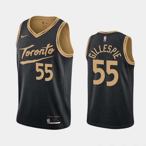 Men's Toronto Raptors #55 Freddie Gillespie 2021 City Black Jersey