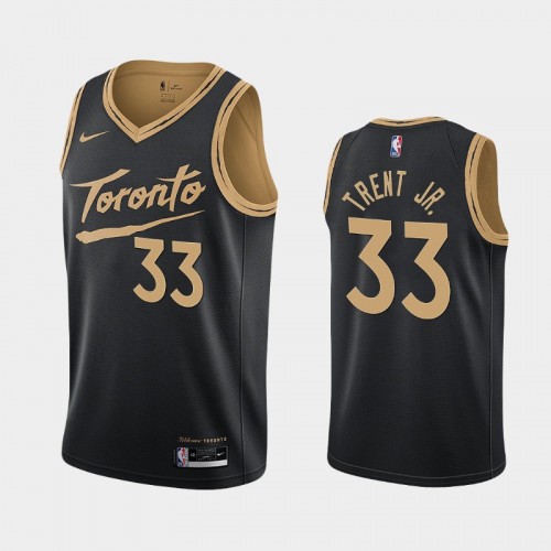 Men's Toronto Raptors Gary Trent Jr. #33 2021 City Black Jersey