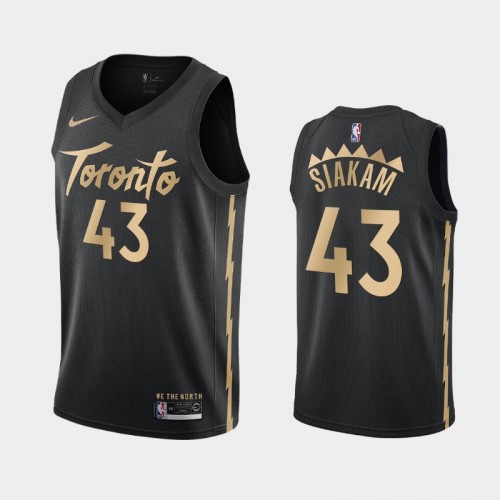 Men's Toronto Raptors #43 Pascal Siakam 2019-20 City Black Jersey