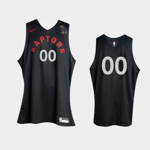 Toronto Raptors #00 Custom 2020 OVO x Raptors Reversible Black Practice Jersey