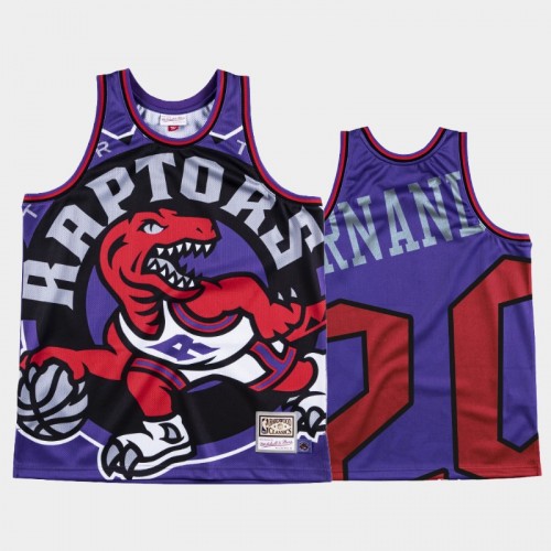 Toronto Raptors #20 Dewan Hernandez Purple Big Face Jersey - HWC