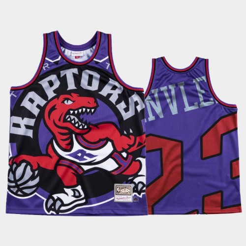 Toronto Raptors #23 Fred VanVleet Purple Big Face Jersey - HWC