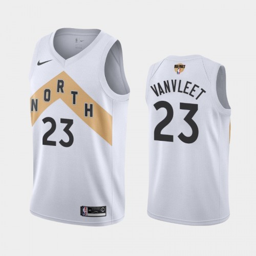 Men's Toronto Raptors #23 Fred VanVleet White 2019 NBA Finals City Jersey