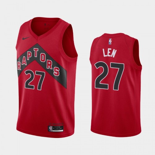 Men's Toronto Raptors Alex Len #27 2020-21 Icon Red Jersey