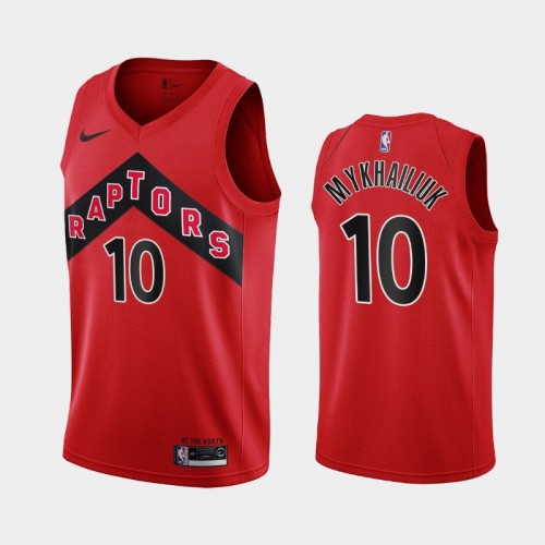 Toronto Raptors Sviatoslav Mykhailiuk Men #10 Icon Edition Red Jersey