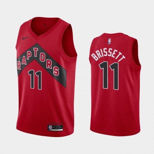 Men's Toronto Raptors #11 Oshae Brissett 2020-21 Icon Red Jersey