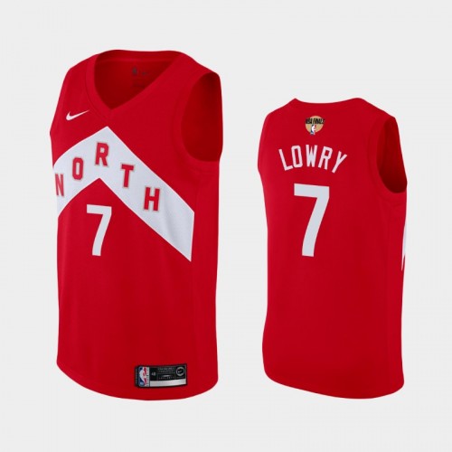 Men's Toronto Raptors #7 Kyle Lowry Red 2019 NBA Finals Earned Jersey