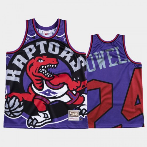 Toronto Raptors #24 Norman Powell Purple Big Face Jersey - HWC