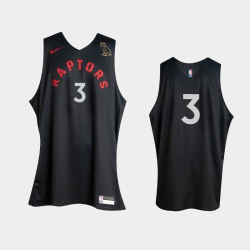 Toronto Raptors #3 OG Anunoby 2020 OVO x Raptors Reversible Black Practice Jersey