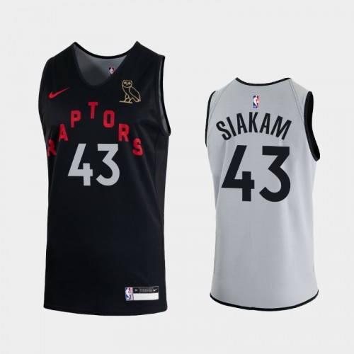 Toronto Raptors #43 Pascal Siakam 2020 Raptors x OVO Reversible Practice Black Gray Jersey