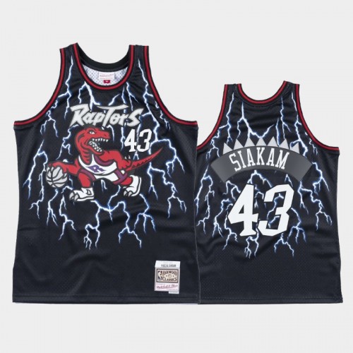 Men's Toronto Raptors #43 Pascal Siakam Black Lightning Hardwood Classics Jersey