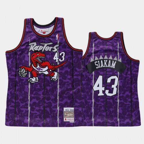 Men's Toronto Raptors #43 Pascal Siakam Purple BAPE X Mitchell Classic Jersey