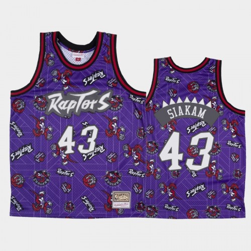 Pascal Siakam Toronto Raptors #43 Purple Tear Up Pack Hardwood Classics Jersey