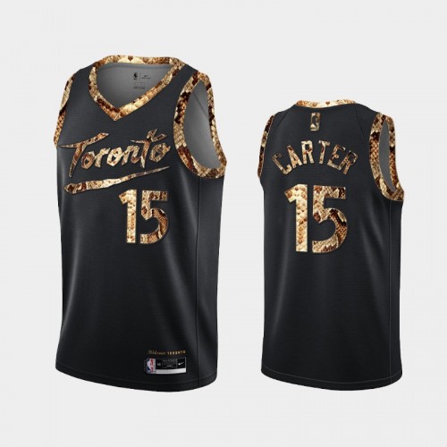 Toronto Raptors Vince Carter Men #15 Python Skin Black 2021 Exclusive Edition Jersey