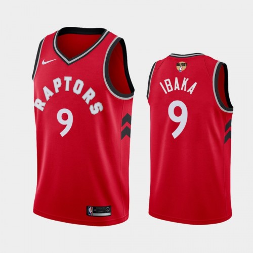 Men's Toronto Raptors #9 Serge Ibaka Red 2019 NBA Finals Icon Jersey