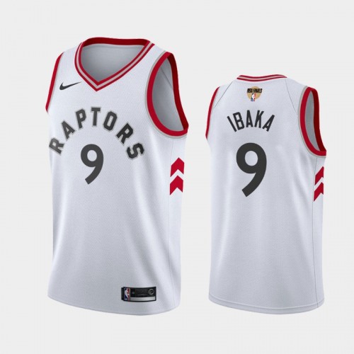 Men's Toronto Raptors #9 Serge Ibaka White 2019 NBA Finals Association Jersey