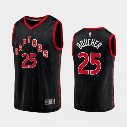 Men's Toronto Raptors Chris Boucher 2020-21 Statement Replica Black Jersey